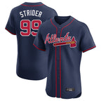 A.Braves #99 Spencer Strider Player Navy Limited Elite Home Game Gdoa Stitched Jerseys
