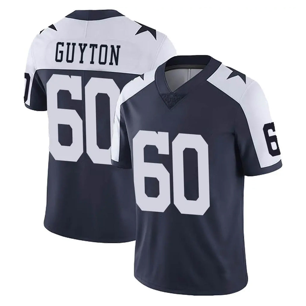 D.Cowboys #60 Tyler Guyton Player Navy-White Limited Alternate Vapor Untouchable Home Game Gdoa Stitched Jerseys