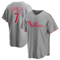 P.Phillies #7 Trea Turner Player Gray Home Game Fdoa Stitched Jerseys