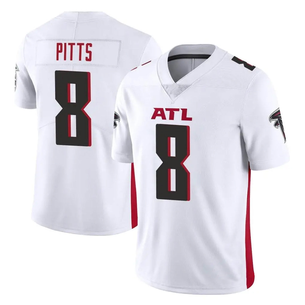 A.Falcons #8 Kyle Pitts Sr. Player White Vapor Untouchable Limited Home Game Gdoa Stitched Jerseys