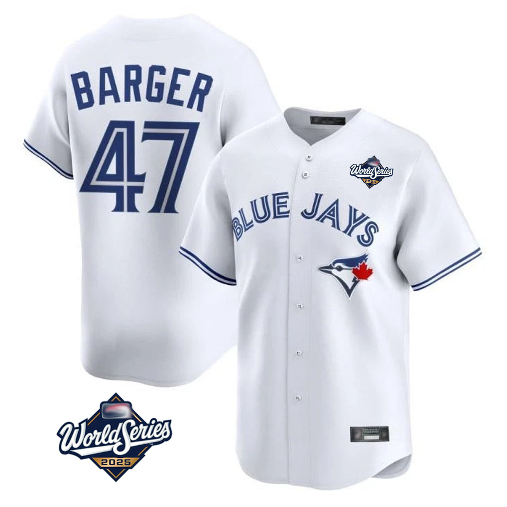 T.Blue Jays #47 Addison Barger Player White 2025 World Series Limited Fdoa Stitched Jerseys