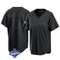 LA.Dodgers #8 Enrique Hern¨¢ndez Player Black World Series Meet Pitch Fashion T-shirt Fdoa Stitched Jerseys