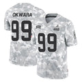 C.Browns #99 Julian Okwara Player Arctic Camo Salute to Service Limited Home Game Gdoa Stitched Jerseys