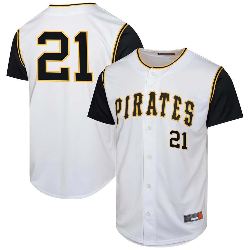 P.Pirates #21 Roberto Clemente Player White Throwback Cooperstown Collection Limited Fdoa Stitched Jerseys