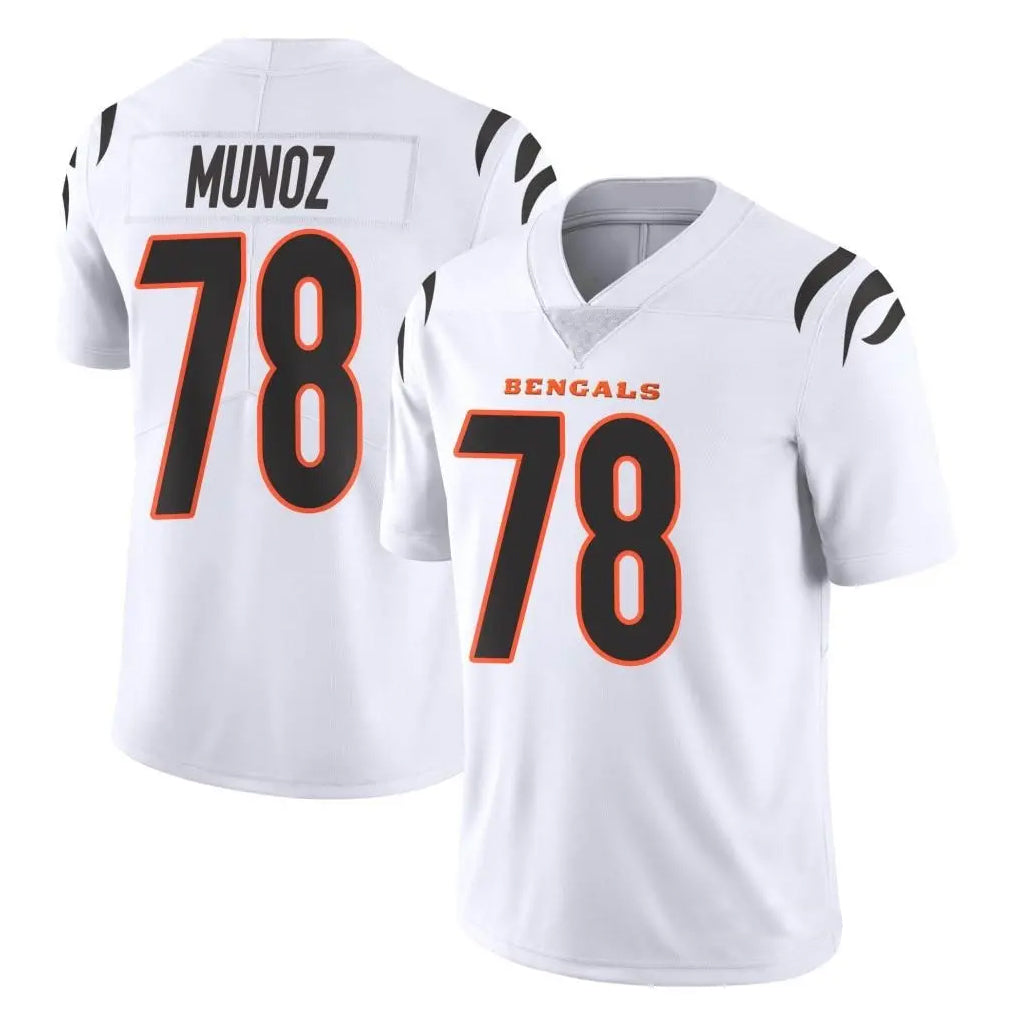 C.Bengals #78 Anthony Munoz Player White Vapor Untouchable Limited Home Game Gdoa Stitched Jerseys