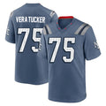 NE.Patriots #75 Alijah Vera-Tucker Player Blue Rivalries Collection Home Game Gdoa Stitched Jerseys