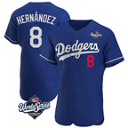 LA.Dodgers #8 Enrique Hern¨¢ndez Player Royal World Series Limited Elite Home Fdoa Stitched Jerseys
