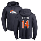 D.Broncos #14 Courtland Sutton Player Navy Pullover Hoodie Limited Gdoa Stitched Jerseys