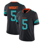 M.Dolphins #5 Jaylen Wright Player Black Limited Pitch Rivalries Collection Home Game Gdoa Stitched Jerseys