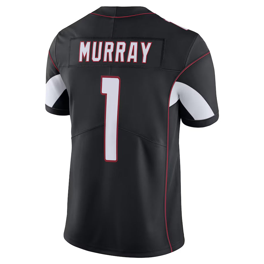A.Cardinals #1 Kyler Murray Player Black Vapor Limited Home Game Gdoa Stitched Jerseys