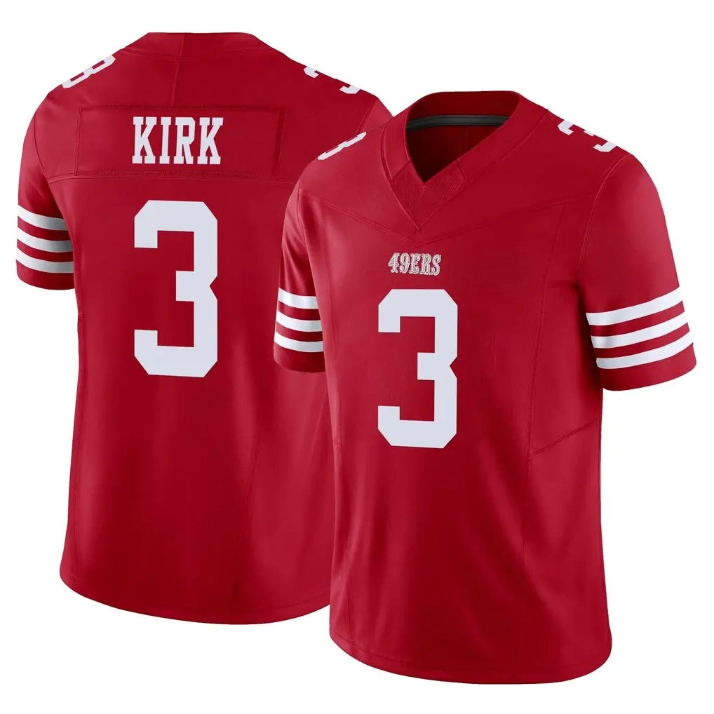 SF.49ers #3 Christian Kirk Player Red Limited Vapor F.U.S.E. Home Game Gdoa Stitched Jerseys