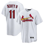 St. Louis Cardinals #11 Victor Scott II Player White Home Game Fdoa Stitched Jerseys