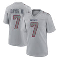 NE.Patriots #7 Carlton Davis III Player Gray Fashion Limited Home Game Gdoa Stitched Jerseys