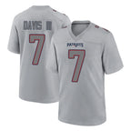 NE.Patriots #7 Carlton Davis III Player Gray Fashion Limited Home Game Gdoa Stitched Jerseys