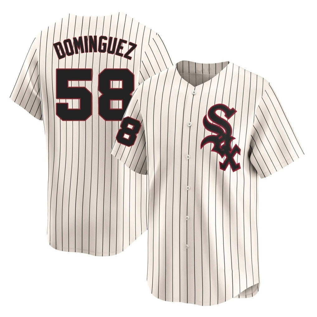 C.White Sox #58 Seranthony Dom¨ªnguez Player Cream Cooperstown Collection Limited Home Gdoa Stitched Jerseys