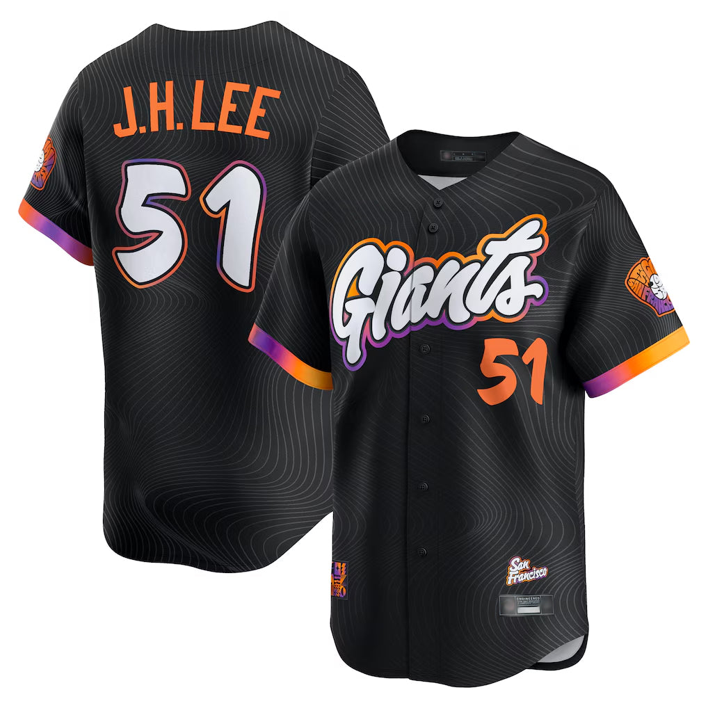 SF.Giants #51 Jung Hoo Lee Player Black 2025 City Connect Home Limited Fdoa Stitched Jerseys