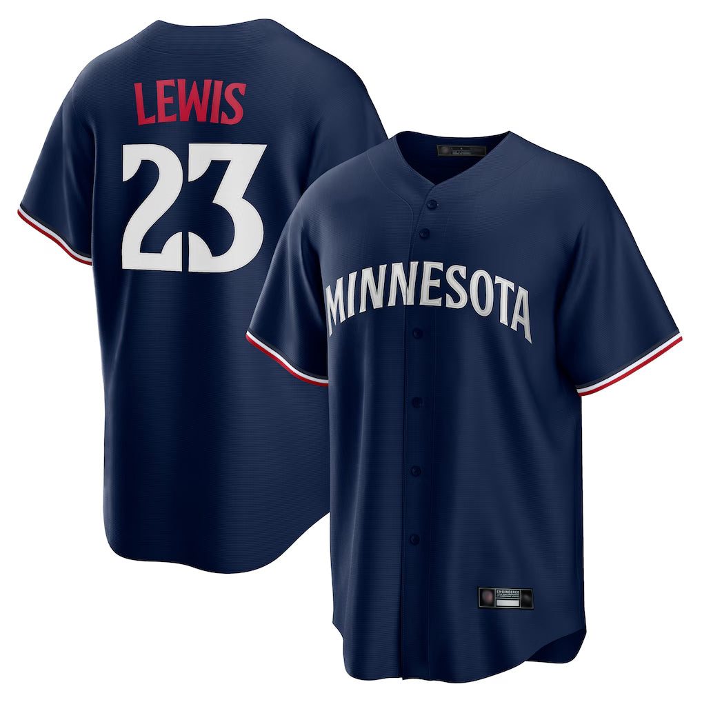 M.Twins #23 Royce Lewis Player Navy Replica Alternate Home Fdoa Stitched Jerseys