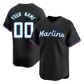 Custom M.Marlins Black Limited Home Game Any Name & Number Gdoa Stitched Jerseys