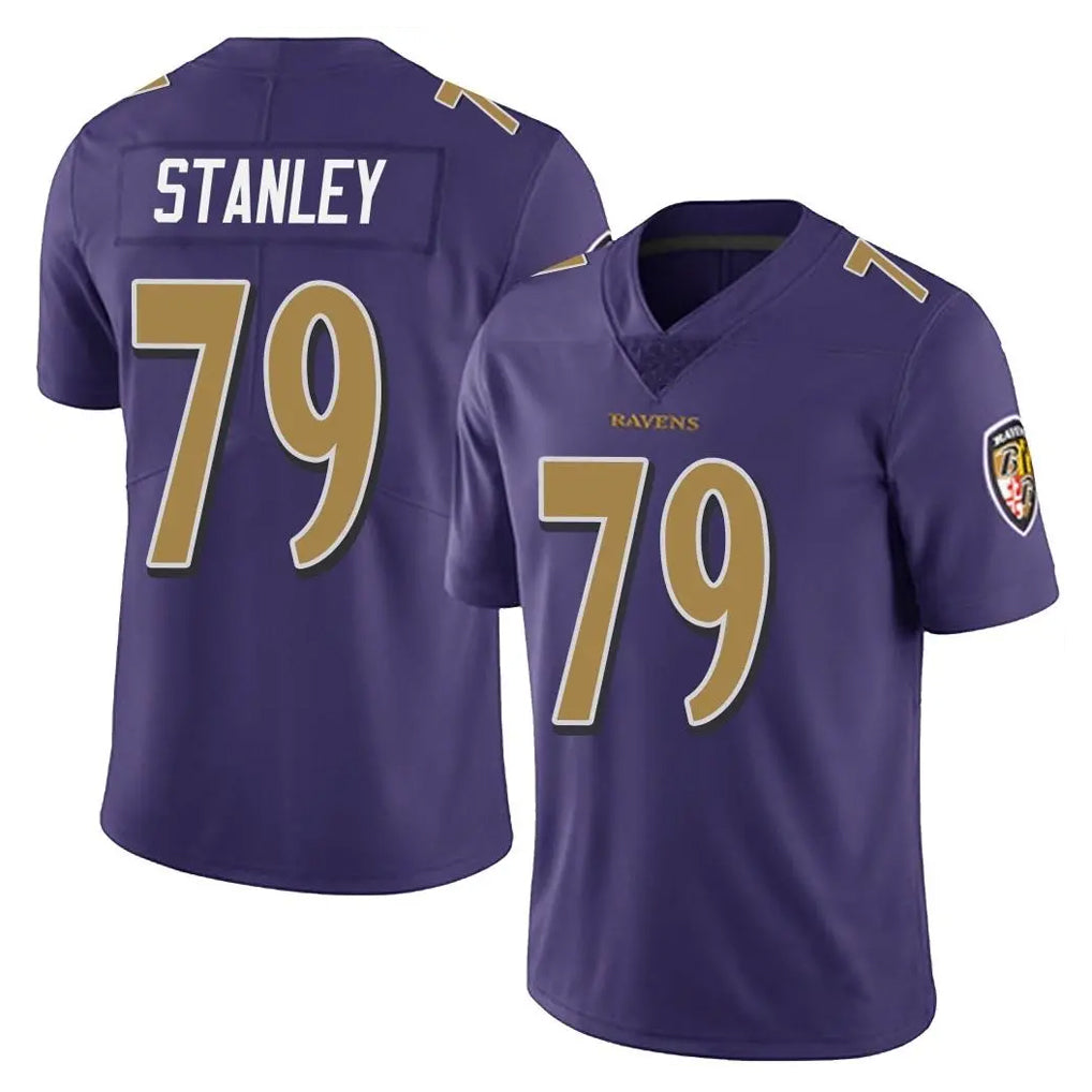 B.Ravens #79 Ronnie Stanley Player Purple Color Rush Vapor Untouchable Limited Home Game Gdoa Stitched Jerseys