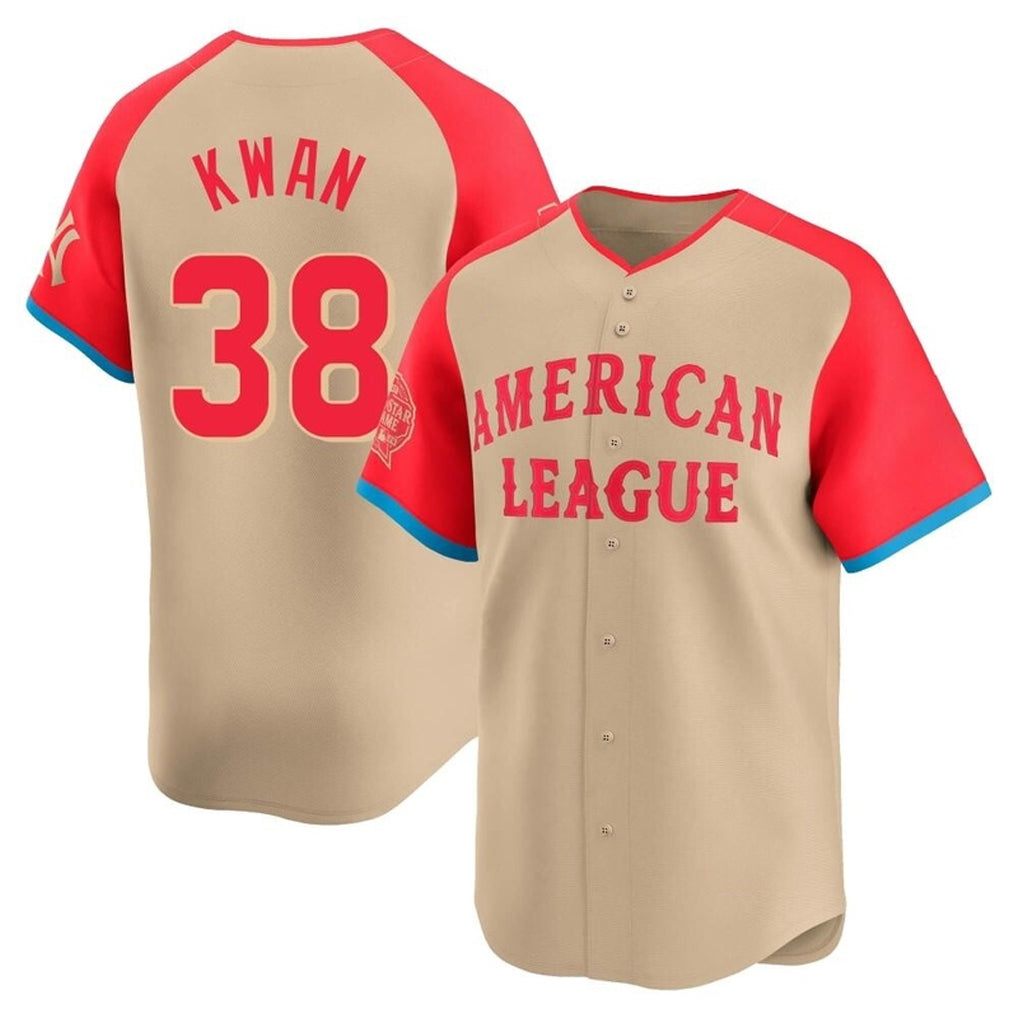 C.Guardians #38 Steven Kwan Player Cream American League All-Star Limited Home Gdoa Stitched Jerseys