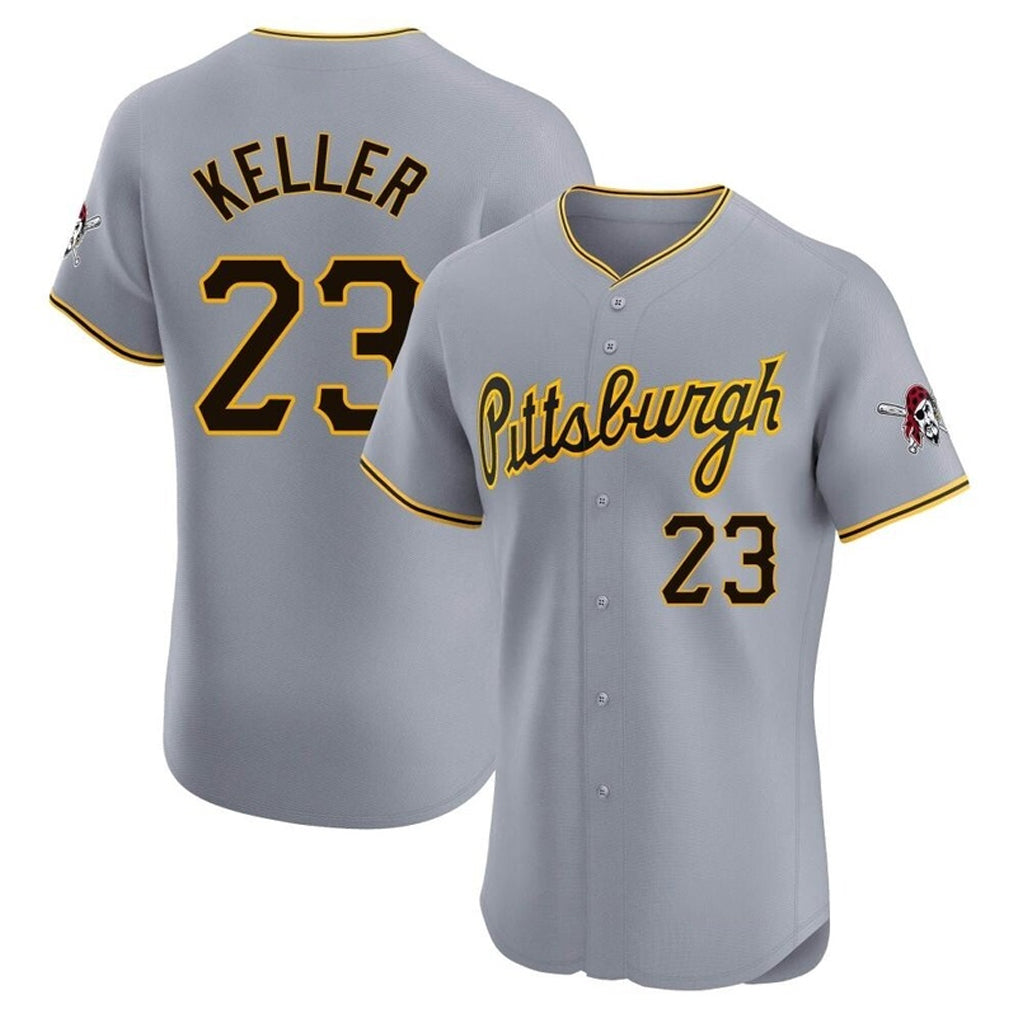 P.Pirates #23 Mitch Keller Player Gray Road Home Limited Elite Fdoa Stitched Jerseys