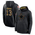 D.Cowboys #13 Caleb Downs Player Black Salute to Service Pullover Hoodies Limited Gdoa Stitched Jerseys