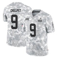 C.Browns #9 Grant Delpit Player Arctic Camo Salute to Service Limited Home Game Gdoa Stitched Jerseys