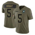 M.Dolphins #5 Jaylen Wright Player Olive 2025 Salute To Service Limited Game Gdoa Stitched Jerseys