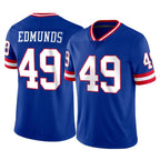 NY.Giants #49 Tremaine Edmunds Player Royal Classic Vapor Home Game Gdoa Stitched Jerseys