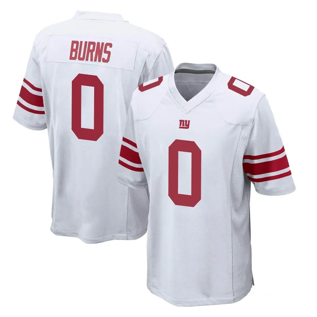 NY.Giants #0 Brian Burns Player White Home Game Gdoa Stitched Jerseys