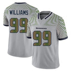 S.Seahawks #99 Leonard Williams Player Grey Limited 2025 Rivalries Collection Home Game Gdoa Stitched Jerseys