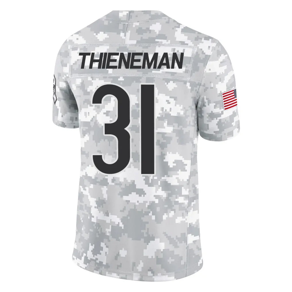 C.Bears #31 Dillon Thieneman Player Arctic Camo Salute to Service Limited Gdoa Stitched Jerseys