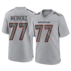 D.Broncos #77 Quinn Meinerz Player Gray Atmosphere Fashion Limited Game Gdoa Stitched Jerseys