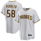 S.Diego Padres #58 Wandy Peralta Player White Home Game Fdoa Stitched Jerseys