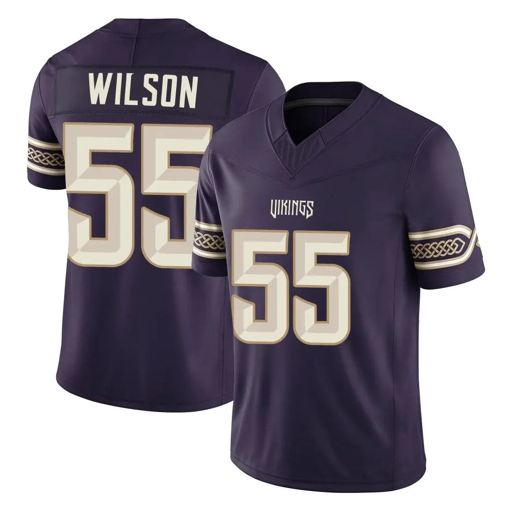 MN.Vikings #55 Eric Wilson Player Purple Limited 2026 Rivalries Collection Home Game Gdoa Stitched Jerseys