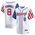 P.Pirates #8 Willie Stargell Player White 2025 Independence Day Vapor Premier Limited Fdoa Stitched Jerseys