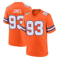 D.Broncos #93 D.J. Jones Player Orange Alternate Collection Throwback Game Gdoa Stitched Jerseys