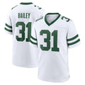 NY.Jets #31 David Bailey Player White Legacy Home Game Gdoa Stitched Jerseys