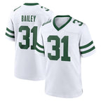 NY.Jets #31 David Bailey Player White Legacy Home Game Gdoa Stitched Jerseys