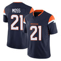 D.Broncos #21 Riley Moss Player Navy Limited Vapor F.U.S.E. Home Game Gdoa Stitched Jerseys
