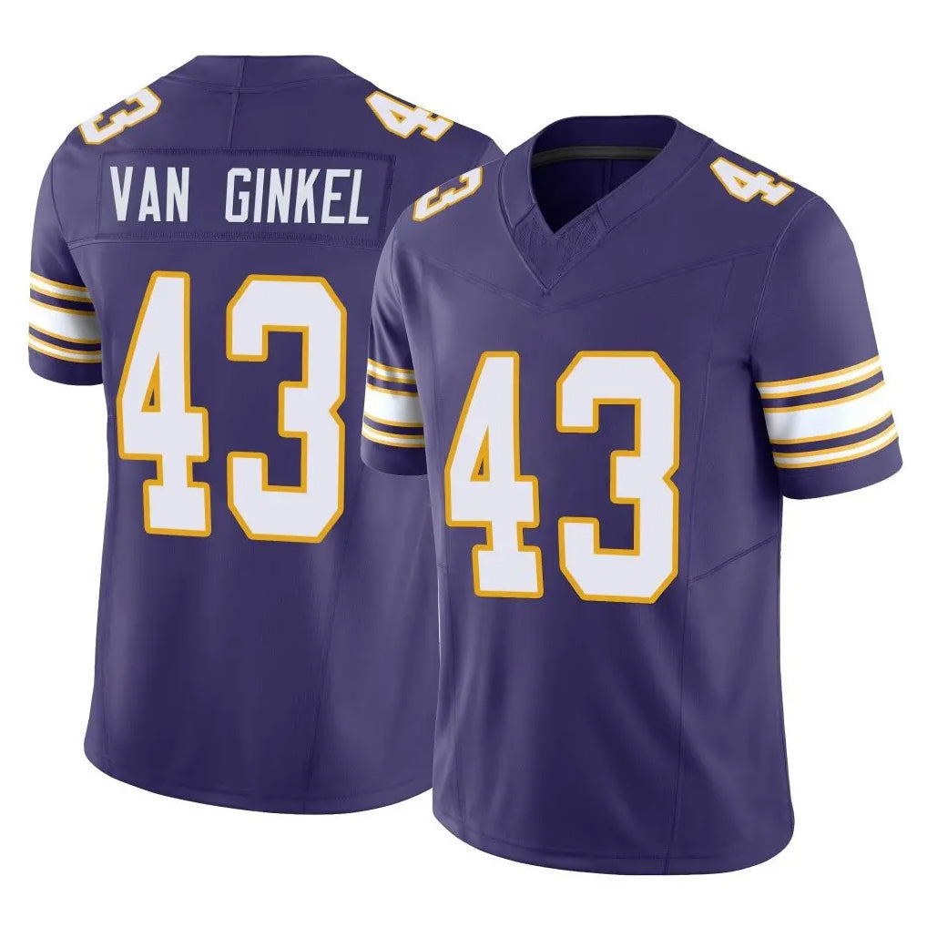 M.Vikings #43 Andrew Van Ginkel Player Purple Limited Classic Vapor F.U.S.E. Home Game Gdoa Stitched Jerseys
