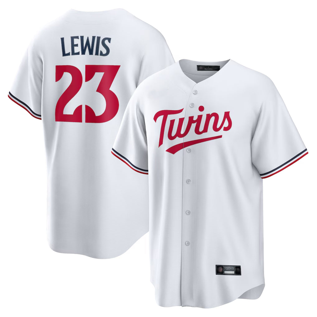 M.Twins #23 Royce Lewis Player White Home Game Fdoa Stitched Jerseys