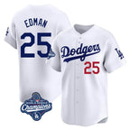 LA.Dodgers #25 Tommy Edman Player White World Series Meet Limited Home Fdoa Stitched Jerseys