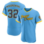 M.Brewers #32 Jacob Misiorowski Player Light Blue City Connect Home Limited Elite Fdoa Stitched Jerseys