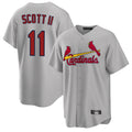 St. Louis Cardinals #11 Victor Scott II Player Gray Home Game Fdoa Stitched Jerseys