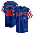 D.Tigers #30 Kerry Carpenter Player Royal Independence Day Vapor Premier Limited Gdoa Stitched Jerseys