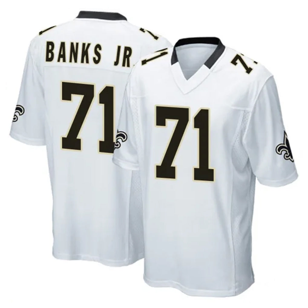 NO.Saints #71 Kelvin Banks Jr. Player White Home Game Gdoa Stitched Jerseys
