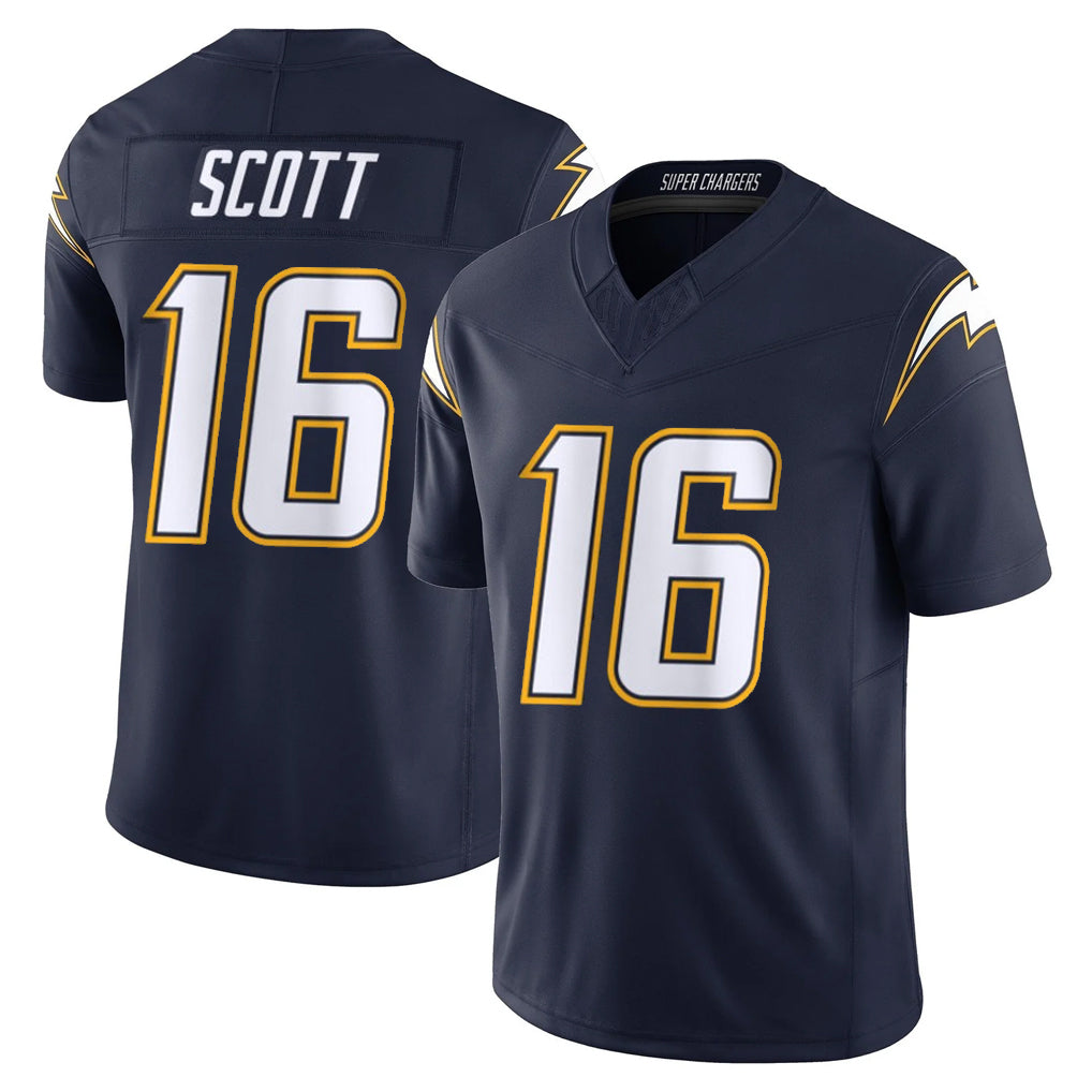 LA.Chargers #16 J.K. Scott Player Navy Vapor F.U.S.E. Limited Home Game Gdoa Stitched Jerseys