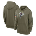 A.Falcons ## Falcons Blank Player Olive 2025 Salute to Service Pullover Hoodie Gdoa Stitched Jerseys
