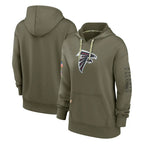 A.Falcons ## Falcons Blank Player Olive 2025 Salute to Service Pullover Hoodie Gdoa Stitched Jerseys